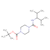 Chemical structure of tert-butyl 4-[(2,4-dimethylpentan-3-yl)carbamoyl]piperazine-1-carboxylate - CSSB00202651470