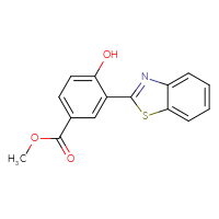 Chemical structure of methyl 3-(1,3-benzothiazol-2-yl)-4-hydroxybenzoate - CSSB09878302134
