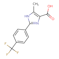 Chemical structure of 5-methyl-2-[4-(trifluoromethyl)phenyl]-1H-imidazole-4-carboxylic acid - CSSB00003349803