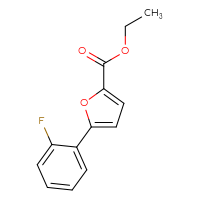 Chemical structure of ethyl 5-(2-fluorophenyl)furan-2-carboxylate - CSSB01995528227