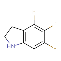 Chemical structure of 4,5,6-trifluoro-2,3-dihydro-1H-indole - CSSB00011757067