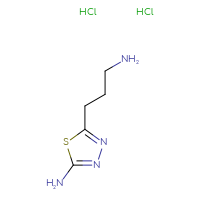 Chemical structure of 5-(3-aminopropyl)-1,3,4-thiadiazol-2-amine dihydrochloride - CSSB00015187028