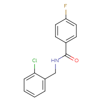 Chemical structure of N-[(2-chlorophenyl)methyl]-4-fluorobenzamide - CSSB00000582198