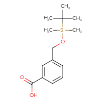 Chemical structure of 3-{[(tert-butyldimethylsilyl)oxy]methyl}benzoic acid - CSSB21322991349