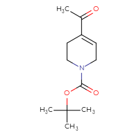 Chemical structure of tert-butyl 4-acetyl-1,2,3,6-tetrahydropyridine-1-carboxylate - CSSB00020780735