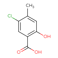 Chemical structure of 5-chloro-2-hydroxy-4-methylbenzoic acid - CSSB00000068207