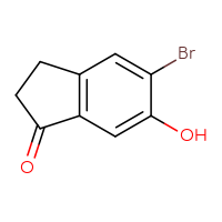 Chemical structure of 5-bromo-6-hydroxy-2,3-dihydro-1H-inden-1-one - CSSB00010269538