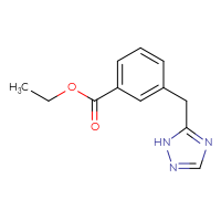 Chemical structure of ethyl 3-[(1H-1,2,4-triazol-5-yl)methyl]benzoate - CSSB03567406197
