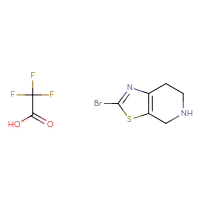 Chemical structure of 2-bromo-4H,5H,6H,7H-[1,3]thiazolo[5,4-c]pyridine; trifluoroacetic acid - CSSB06741649814