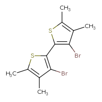 Chemical structure of 3,3'-dibromo-4,4',5,5'-tetramethyl-2,2'-bithiophene - CSSB00010744206
