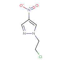 Chemical structure of 1-(2-chloroethyl)-4-nitro-1H-pyrazole - CSSB00000748211