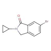 Chemical structure of 6-bromo-2-cyclopropyl-2,3-dihydro-1H-isoindol-1-one - CSSB00010128439