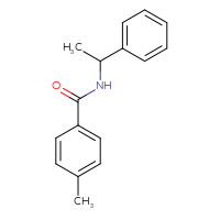 Chemical structure of 4-methyl-N-(1-phenylethyl)benzamide - CSSB00028326613