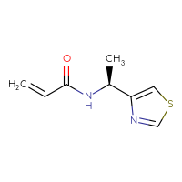 Chemical structure of N-[(1S)-1-(1,3-thiazol-4-yl)ethyl]prop-2-enamide - CSSB06669210757