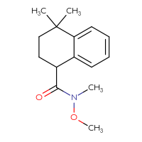 Chemical structure of N-methoxy-N,4,4-trimethyl-1,2,3,4-tetrahydronaphthalene-1-carboxamide - CSSB00990269897
