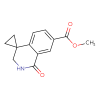 Chemical structure of methyl 1'-oxo-2',3'-dihydro-1'H-spiro[cyclopropane-1,4'-isoquinoline]-7'-carboxylate - CSSB03567387408