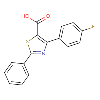 Chemical structure of 4-(4-fluorophenyl)-2-phenyl-1,3-thiazole-5-carboxylic acid - CSSB06633782361