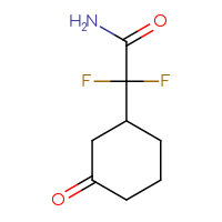 Chemical structure of 2,2-difluoro-2-(3-oxocyclohexyl)acetamide - CSSB02270738373