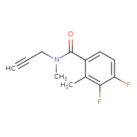 Chemical structure of 3,4-difluoro-N,2-dimethyl-N-(prop-2-yn-1-yl)benzamide - CSSB07010926269
