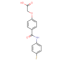 Chemical structure of 2-{4-[(4-fluorophenyl)carbamoyl]phenoxy}acetic acid - CSSB00160009543