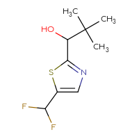 Chemical structure of 1-[5-(difluoromethyl)-1,3-thiazol-2-yl]-2,2-dimethylpropan-1-ol - CSSB00120729171