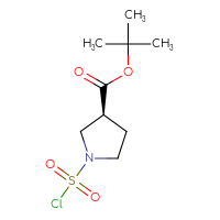Chemical structure of tert-butyl (3S)-1-(chlorosulfonyl)pyrrolidine-3-carboxylate - CSSB14968819681