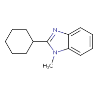Chemical structure of 2-cyclohexyl-1-methyl-1H-1,3-benzodiazole - CSSS00000019582
