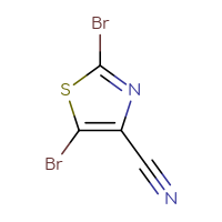 Chemical structure of dibromo-1,3-thiazole-4-carbonitrile - CSSB00010074082