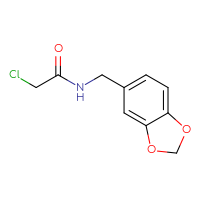 Chemical structure of N-[(2H-1,3-benzodioxol-5-yl)methyl]-2-chloroacetamide - CSSB00000183347