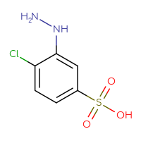 Chemical structure of 4-chloro-3-hydrazinylbenzene-1-sulfonic acid - CSSB00010206146