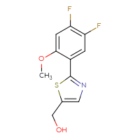 Chemical structure of [2-(4,5-difluoro-2-methoxyphenyl)-1,3-thiazol-5-yl]methanol - CSSB06591547477