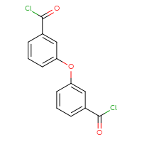 Chemical structure of 3-[3-(carbonochloridoyl)phenoxy]benzoyl chloride - CSSB06633777621
