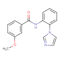 Chemical structure of N-[2-(1H-imidazol-1-yl)phenyl]-3-methoxybenzamide - CSSB00104265417