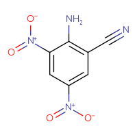 Chemical structure of 2-amino-3,5-dinitrobenzonitrile - CSSB00000029844