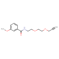 Chemical structure of 3-methoxy-N-{2-[2-(prop-2-yn-1-yloxy)ethoxy]ethyl}benzamide - CSSB02257857432