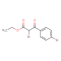 Chemical structure of ethyl 2-bromo-3-(4-bromophenyl)-3-oxopropanoate - CSSB00010200034