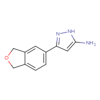 Chemical structure of 3-(1,3-dihydro-2-benzofuran-5-yl)-1H-pyrazol-5-amine - CSSB00011915269