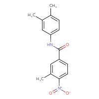 Chemical structure of N-(3,4-dimethylphenyl)-3-methyl-4-nitrobenzamide - CSSB00046893342