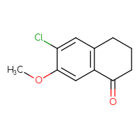 Chemical structure of 6-chloro-7-methoxy-1,2,3,4-tetrahydronaphthalen-1-one - CSSB00010011104