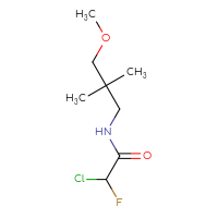 Chemical structure of 2-chloro-2-fluoro-N-(3-methoxy-2,2-dimethylpropyl)acetamide - CSSB09892513073