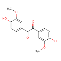 Chemical structure of bis(4-hydroxy-3-methoxyphenyl)ethane-1,2-dione - CSSB00020643975