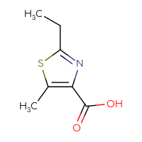 Chemical structure of 2-ethyl-5-methyl-1,3-thiazole-4-carboxylic acid - CSSB00011265972