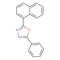Chemical structure of 2-(naphthalen-1-yl)-5-phenyl-1,3,4-oxadiazole - CSSB00000115040