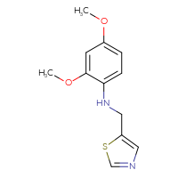 Chemical structure of 2,4-dimethoxy-N-[(1,3-thiazol-5-yl)methyl]aniline - CSSB00008024819