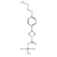 Chemical structure of tert-butyl 3-[4-(methoxymethoxy)phenyl]azetidine-1-carboxylate - CSSB21432470745