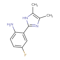 Chemical structure of 2-(4,5-dimethyl-1H-imidazol-2-yl)-4-fluoroaniline - CSSB00011471280