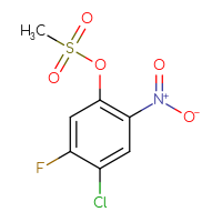 Chemical structure of 4-chloro-5-fluoro-2-nitrophenyl methanesulfonate - CSSB21432518686