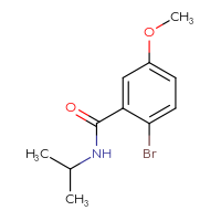 Chemical structure of 2-bromo-5-methoxy-N-(propan-2-yl)benzamide - CSSB00000152616