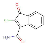 Chemical structure of 2-chloro-1-oxo-1H-indene-3-carboxamide - CSSB09890619554