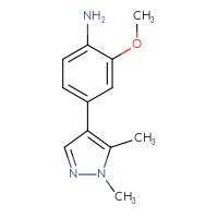 Chemical structure of 4-(1,5-dimethyl-1H-pyrazol-4-yl)-2-methoxyaniline - CSSB00011166155
